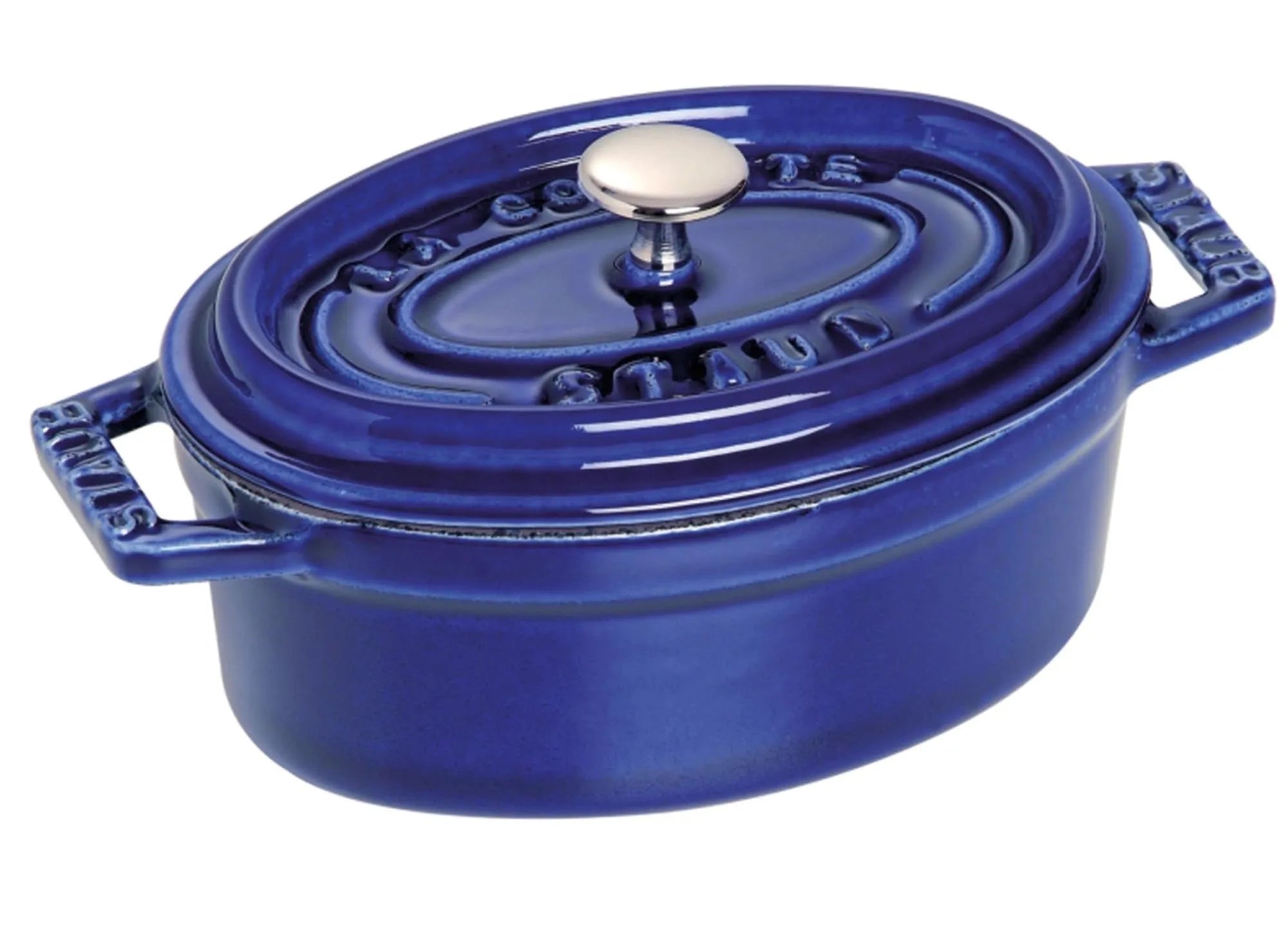 Cocotte 29 cm, oval, Dunkelblau, Gusseisen 4.2l - KAQTU Design