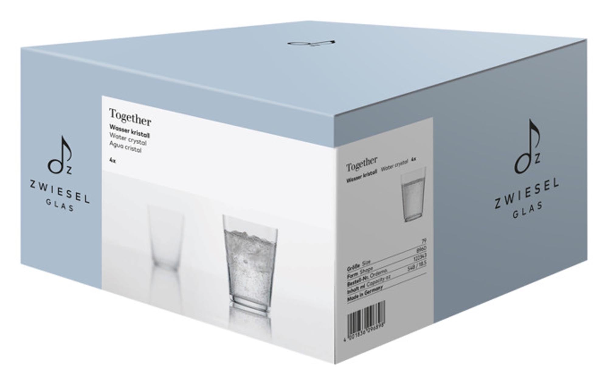 ZWIESEL GLAS Wasserglas Together 79 smoke blue 4 Stück