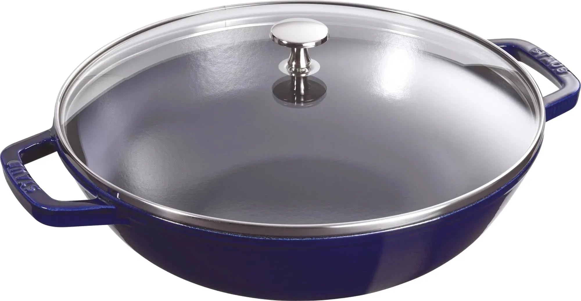 Wok mit Glasdeckel dunkelblau 4.4 lt., Ø30 cm - KAQTU Design