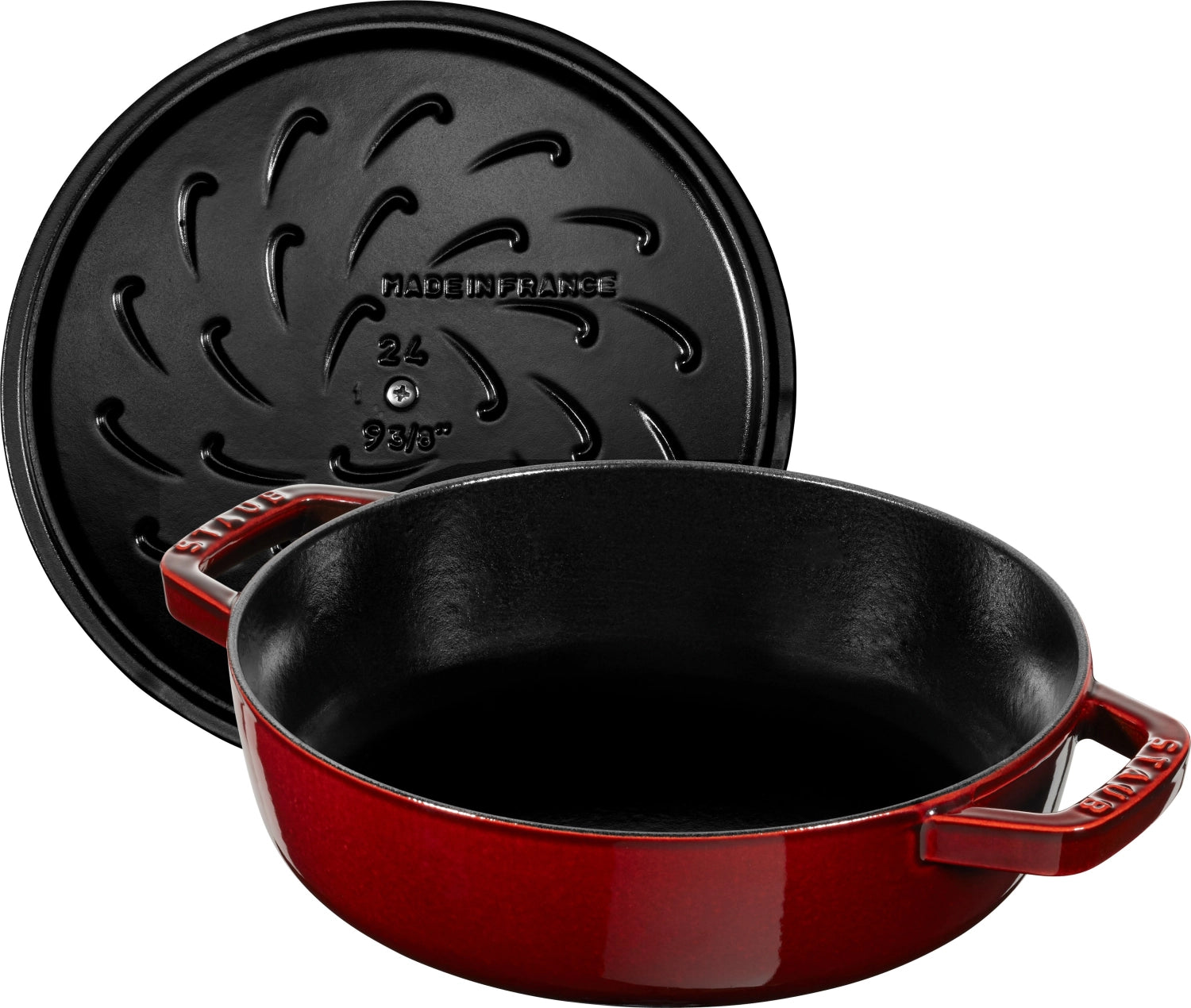 Sauté pan Chistera 28 cm, Bordeaux, cast iron
