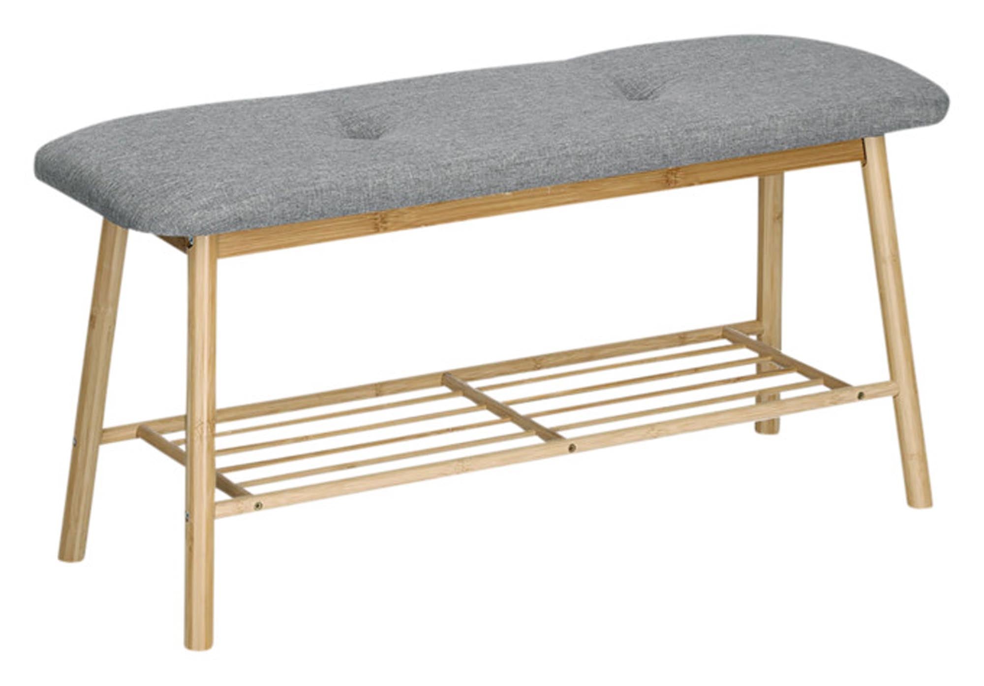 Zeller shoe bench with shelf 89.5x30x44 cm