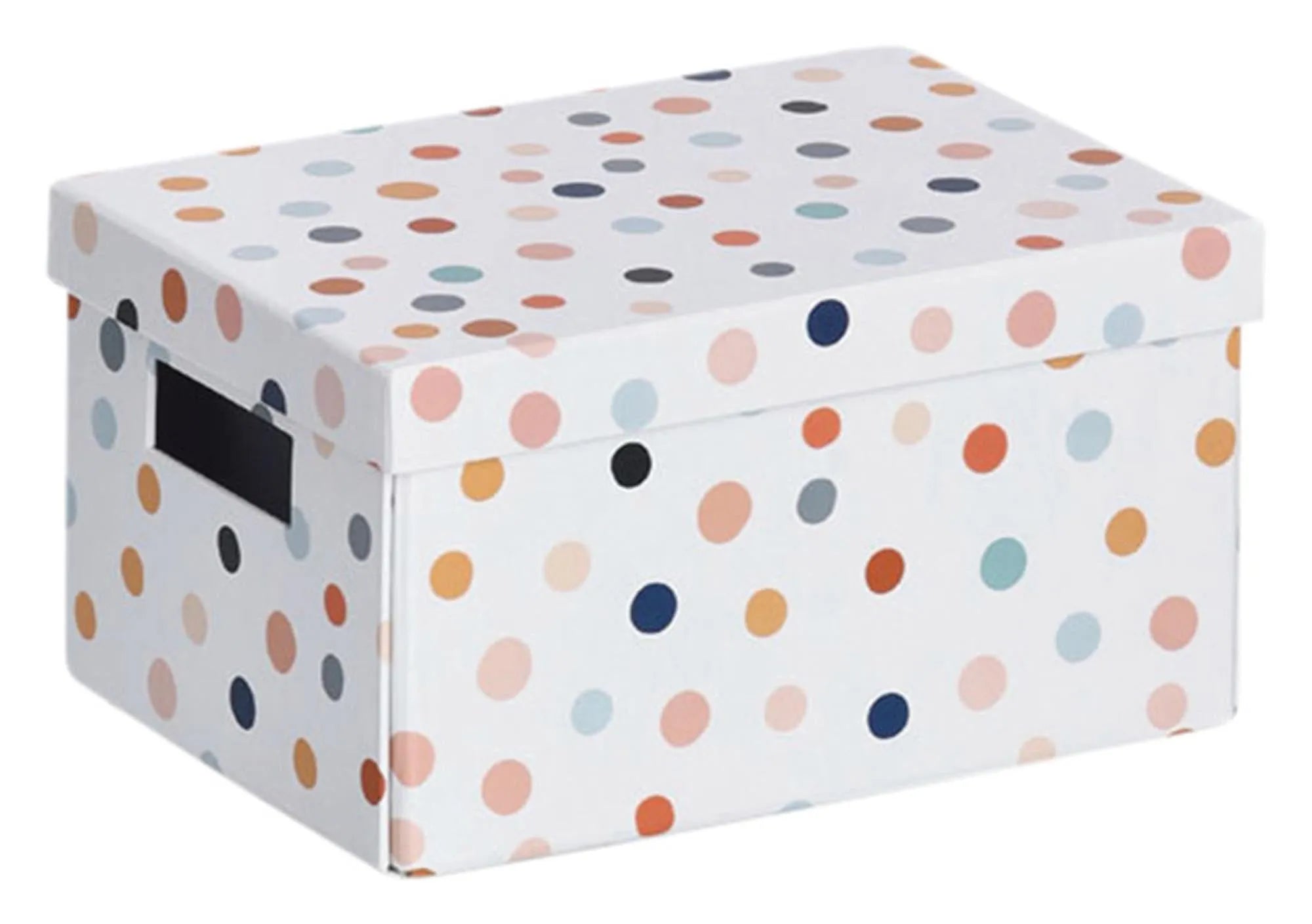 Stilvolle Aufbewahrungsbox Dots 18x25x13 cm von ZELLER PRESENT: robust, modern, vielseitig, ideal für Büro, Kinderzimmer, Wohnzimmer.