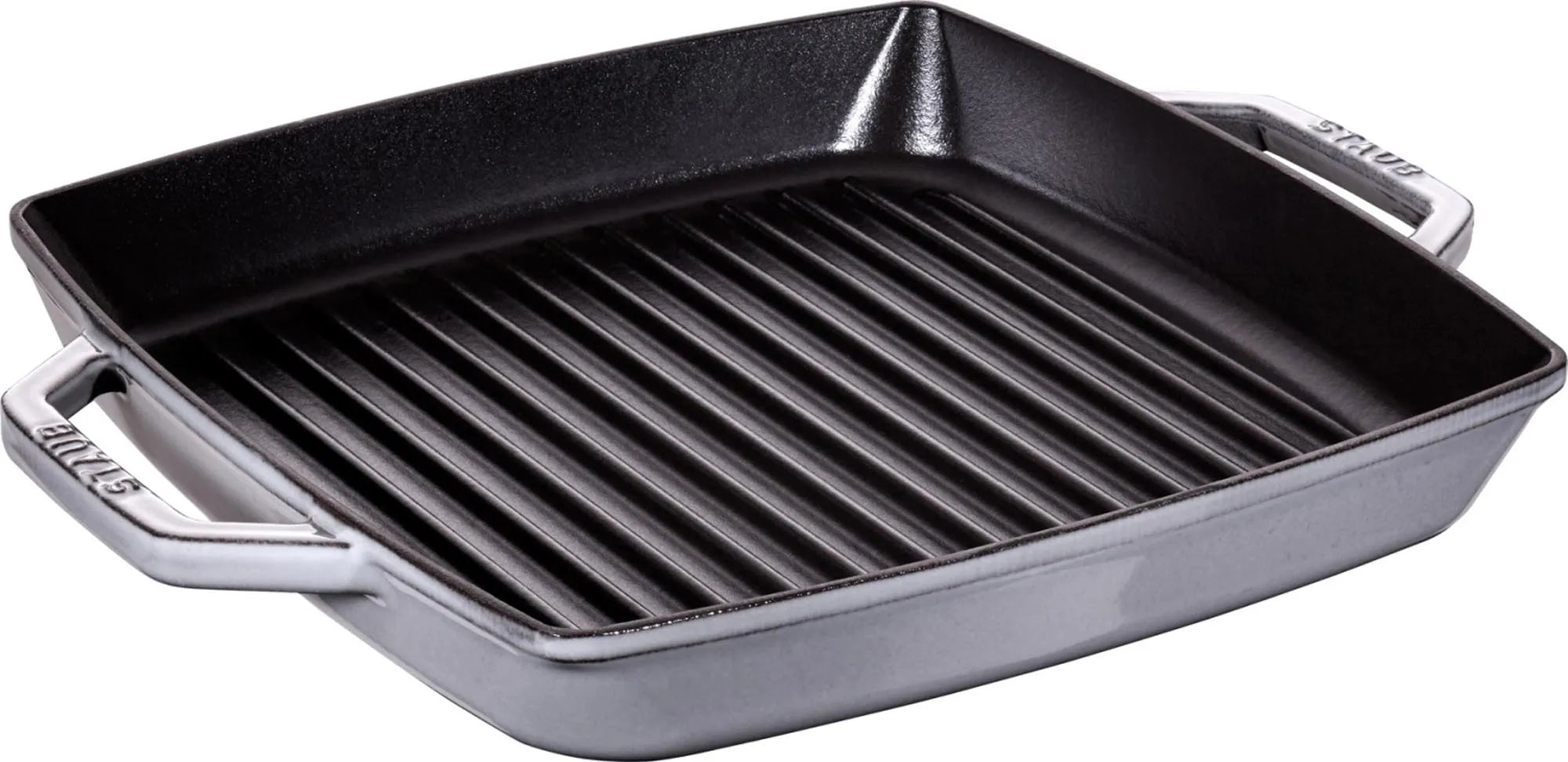 Grillpfanne 28 cm, Graphit-Grau, Gusseisen - KAQTU Design