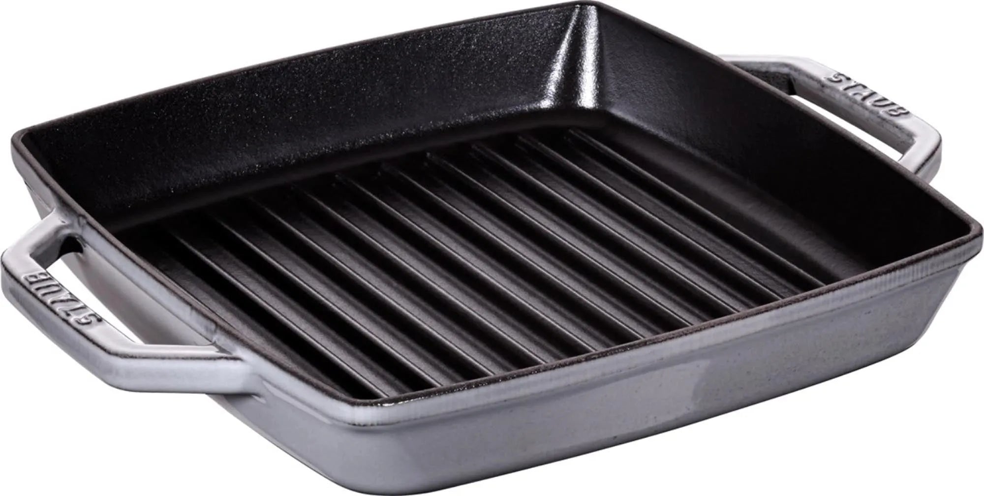 Grillpfanne 23 cm, Graphit-Grau, Gusseisen - KAQTU Design