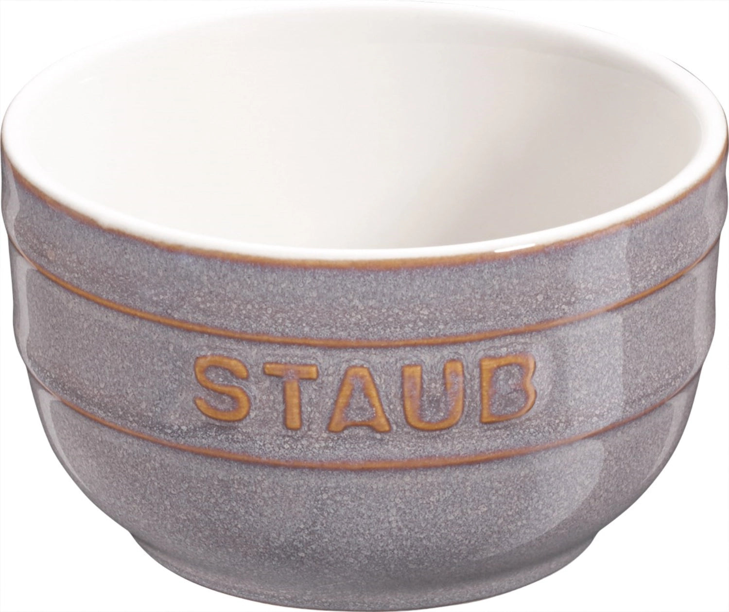 Keramik Ramequin rund, 2er Set, antik-grau, 8 cm - KAQTU Design