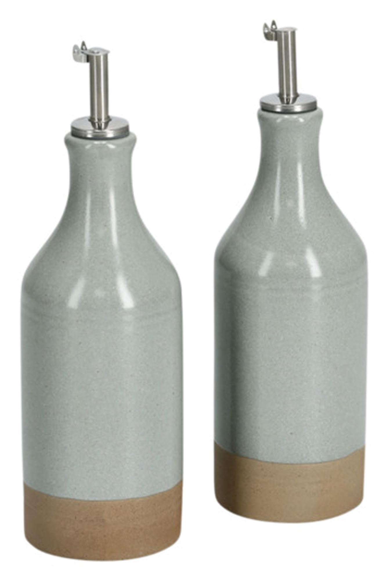 Essig- Ölflasche Steingut 420 ml ø 7x23.1 cm in  präsentiert im Onlineshop von KAQTU Design AG. Öl & Essig ist von ZELLER PRESENT