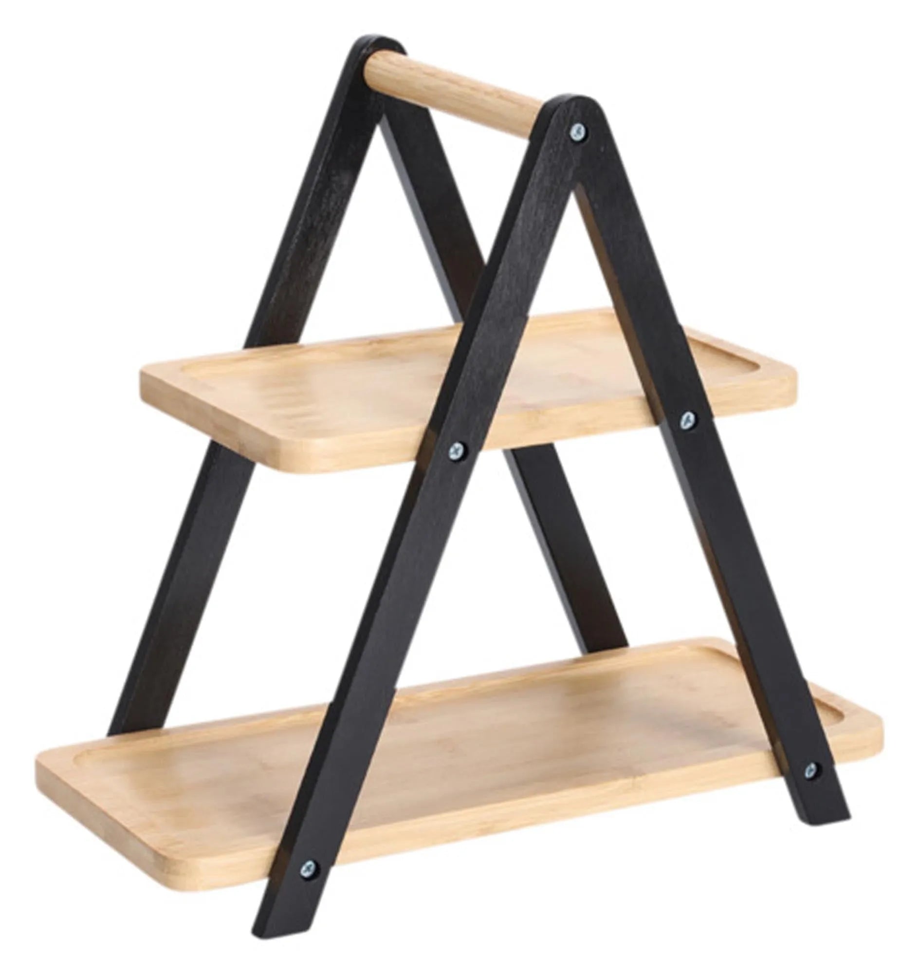 Etagere Bambus schwarz 34x17.2x32 cm in  präsentiert im Onlineshop von KAQTU Design AG. Küchenhelfer ist von ZELLER PRESENT