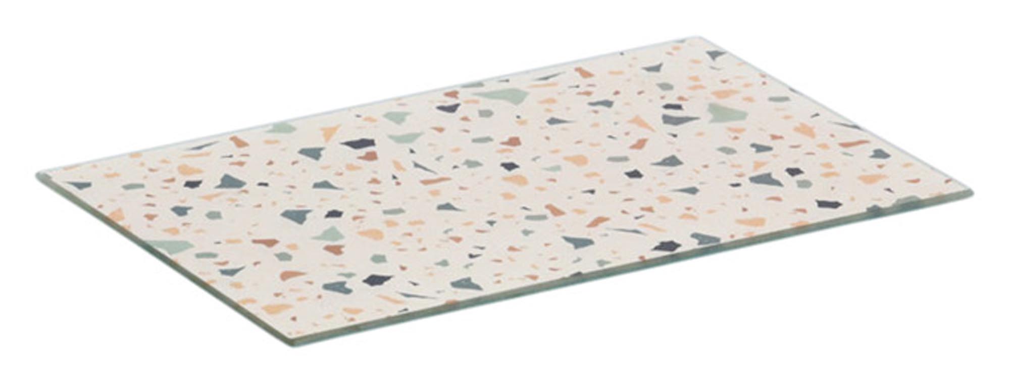 ZELLER Schneidbrett Glas Terrazzo 30x20 cm
