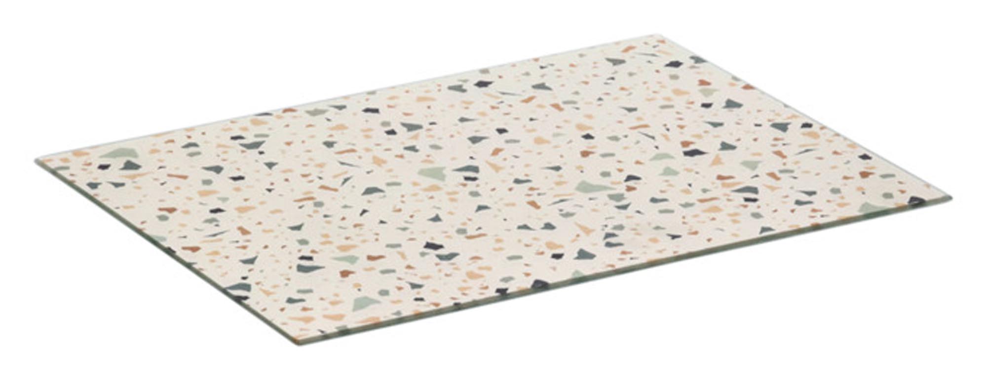 ZELLER Schneidbrett Glas Terrazzo 40x30 cm