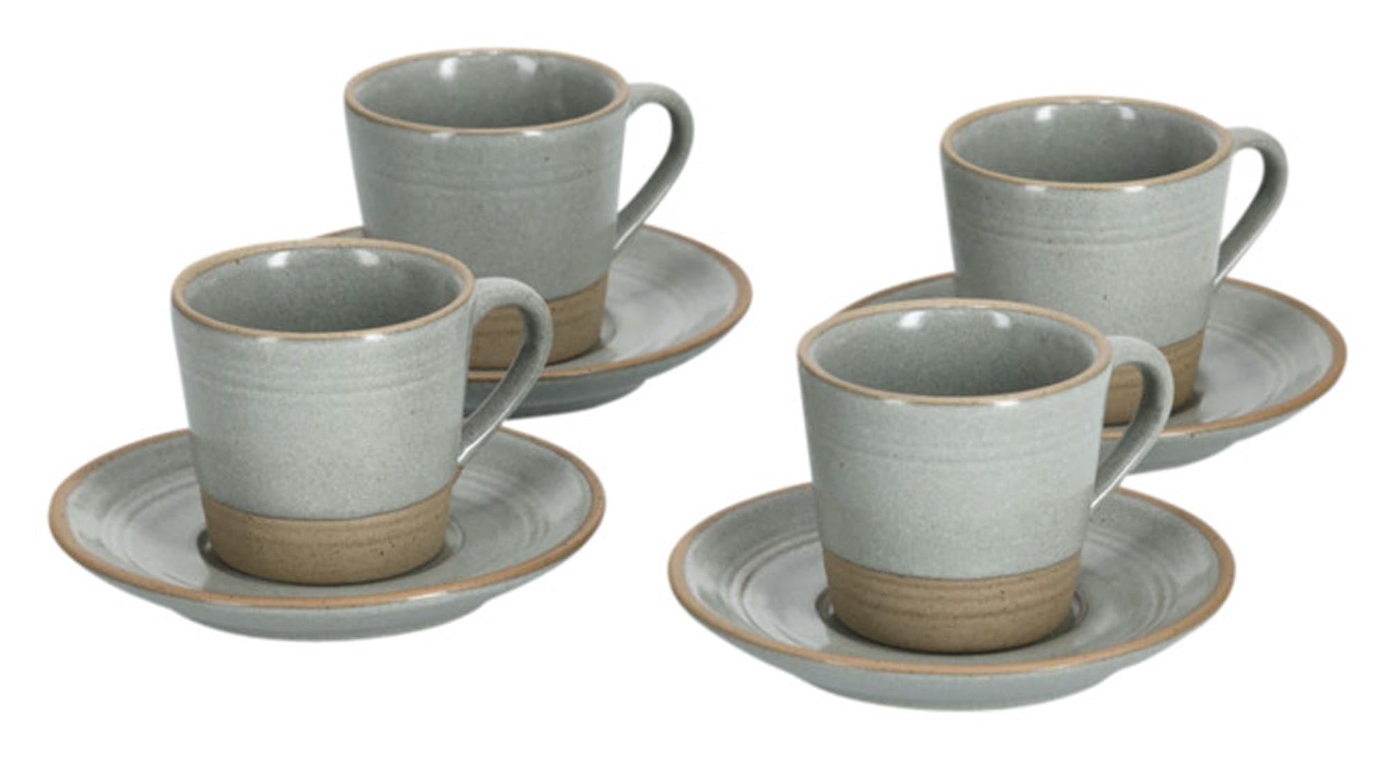 Espressotassen-Set Steingut 8-teilig in  präsentiert im Onlineshop von KAQTU Design AG. Espressotassen ist von ZELLER PRESENT