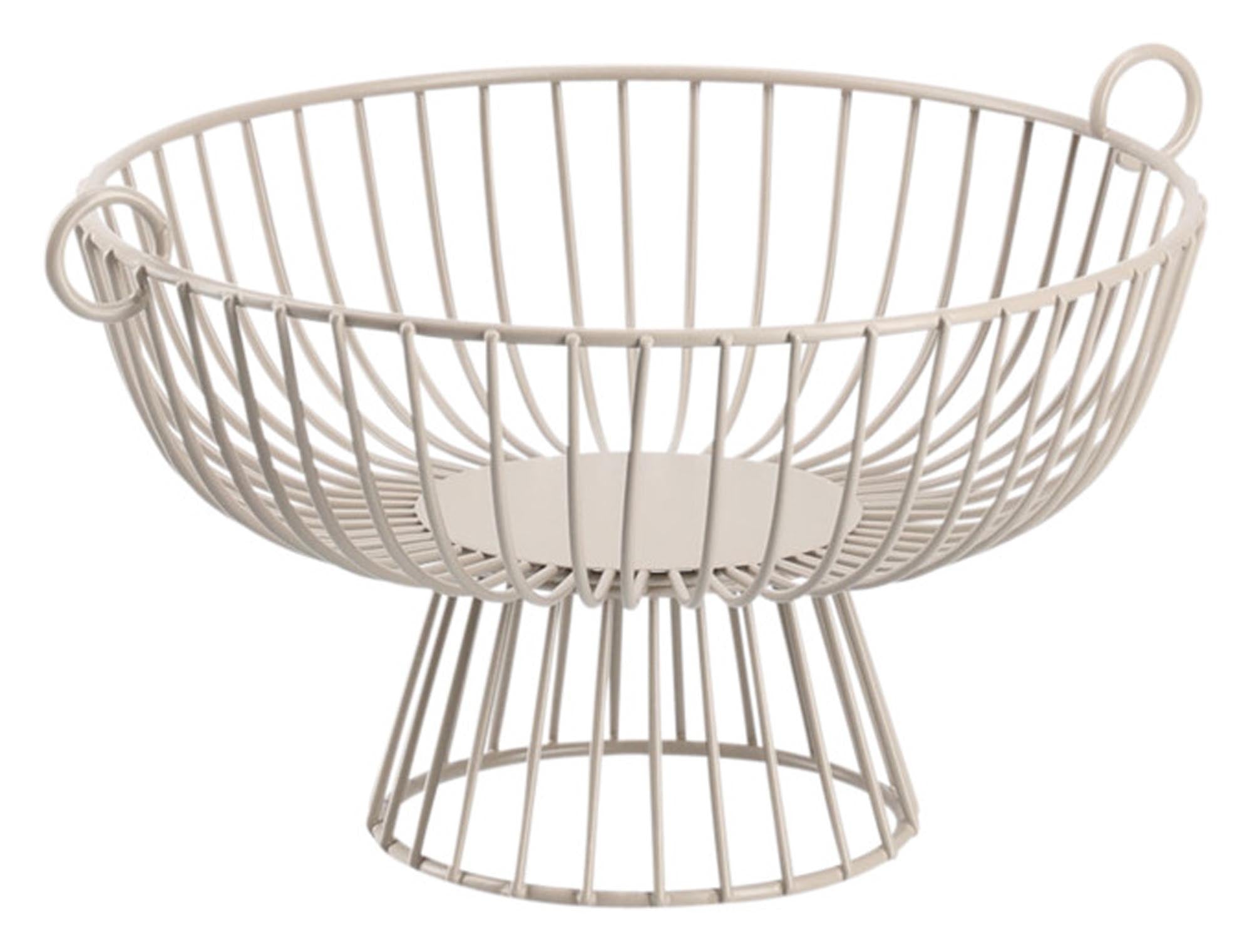 ZELLER Fruchtkorb Metall beige 35x30x20 cm