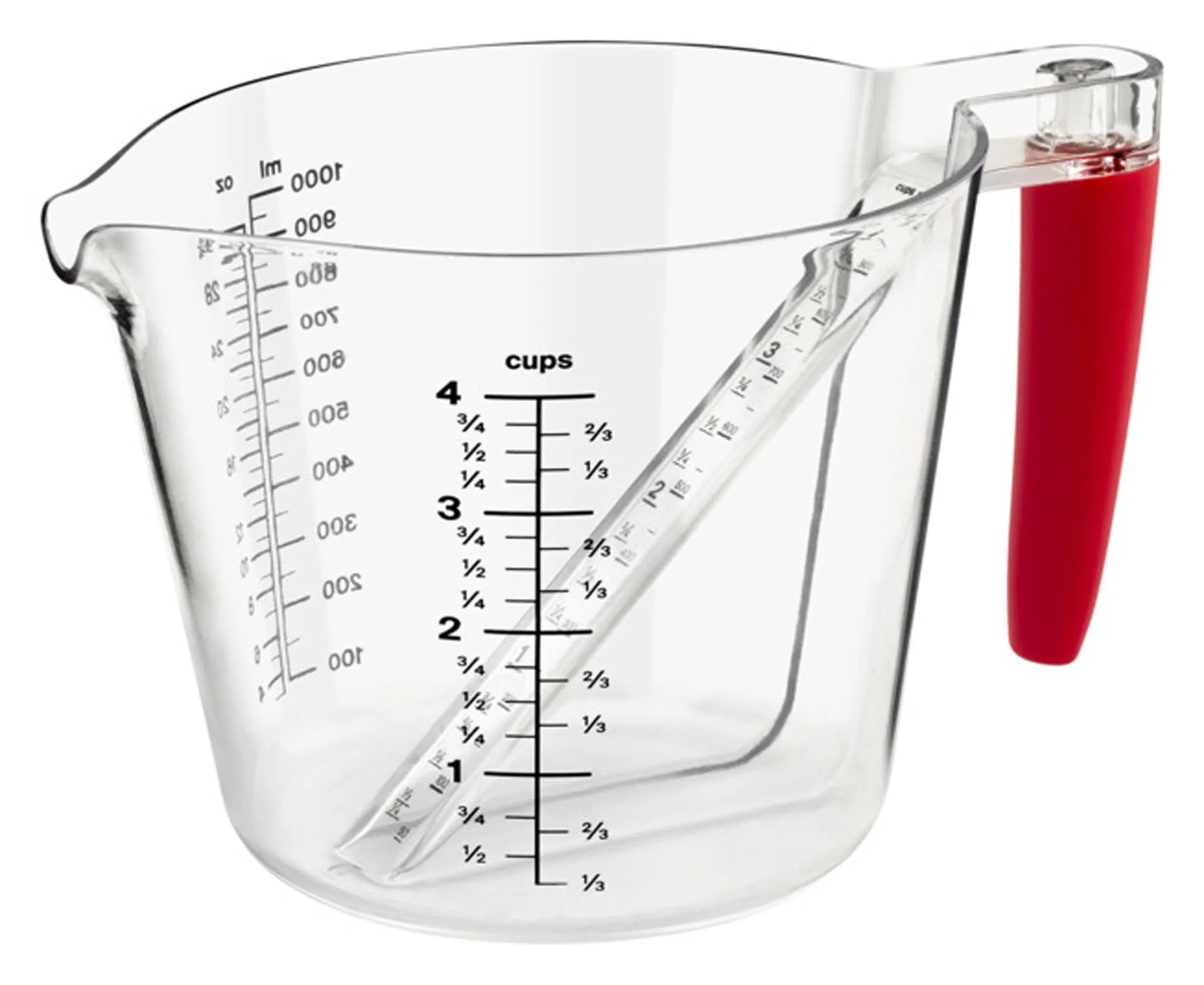 Präziser 1L Messbecher von MOHA: BPA-frei, klare Skala, ergonomisch, ideal für Kochen & Backen.