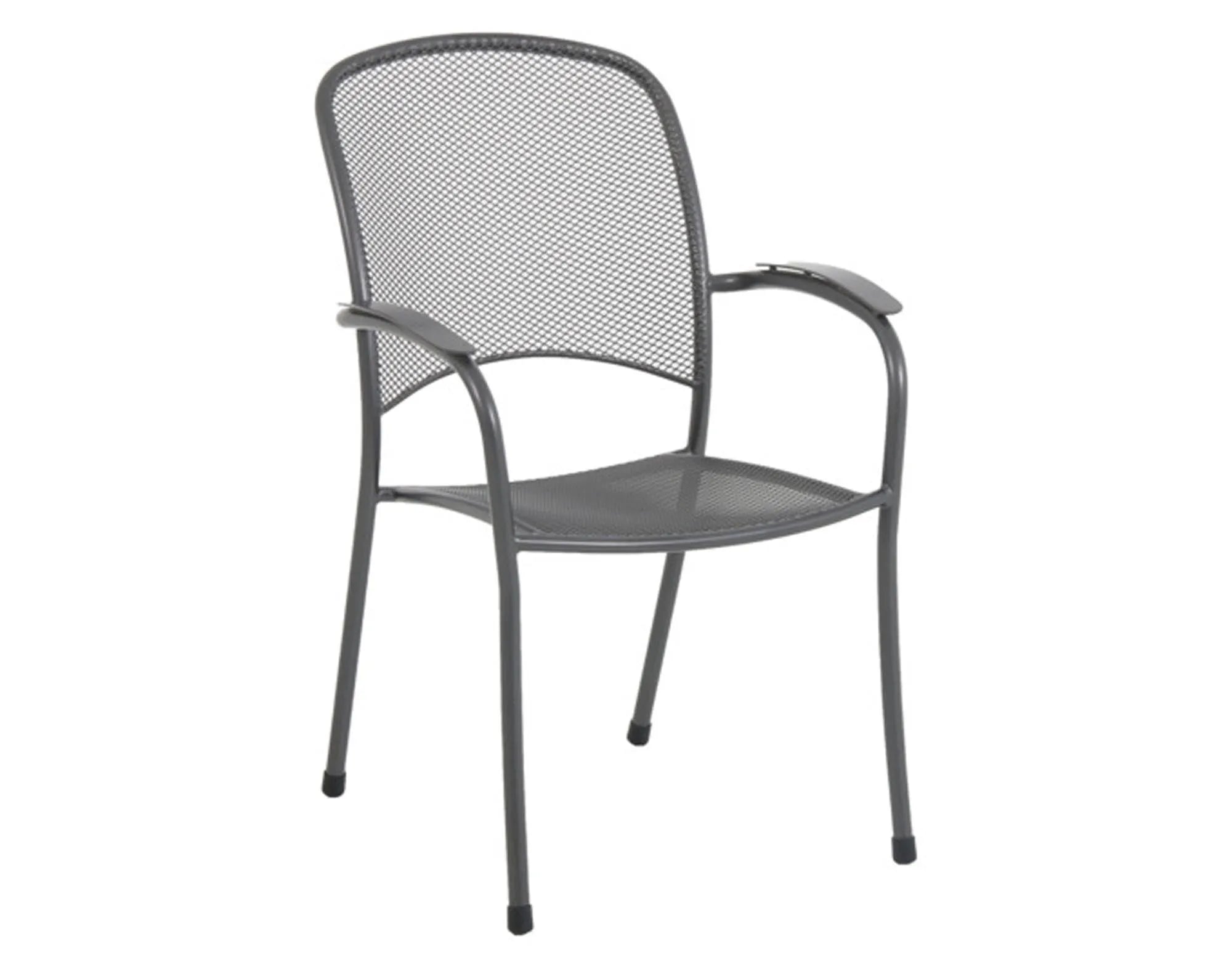 Eleganter Sessel Carlo aus robustem Streckmetall, wetterfest, mit komfortablen Armlehnen – ideal für Garten und Terrasse.