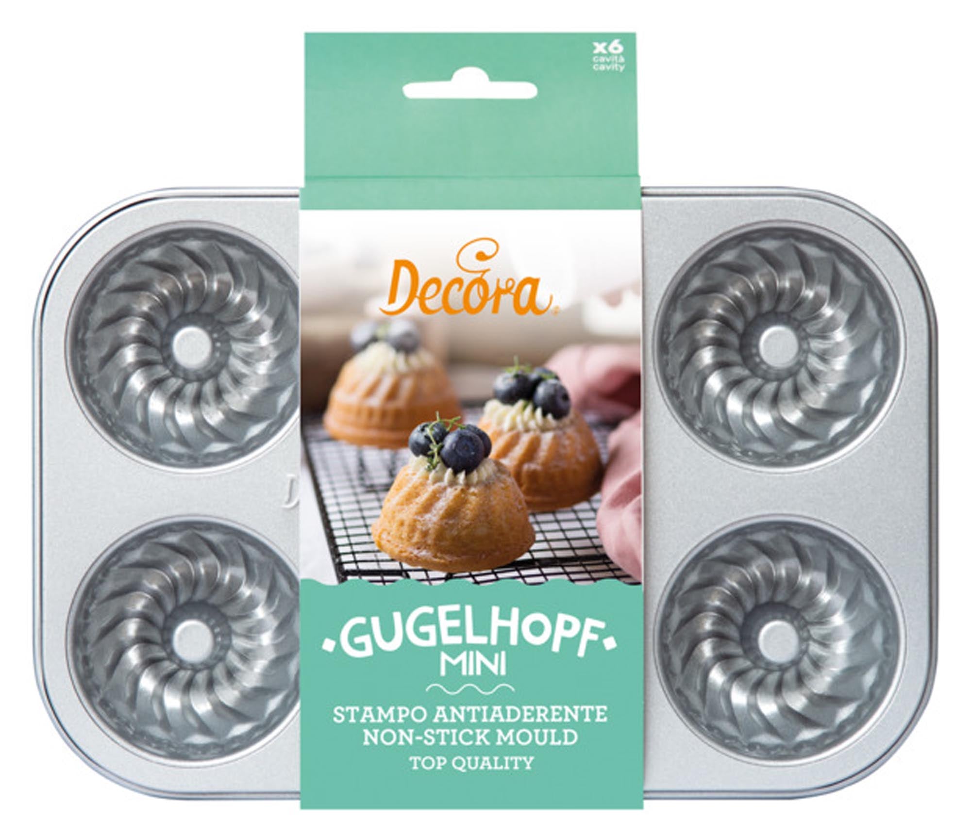 DECORA Backblech Antihaft Gugelhupf 6er ø 7.5x3.2 cm