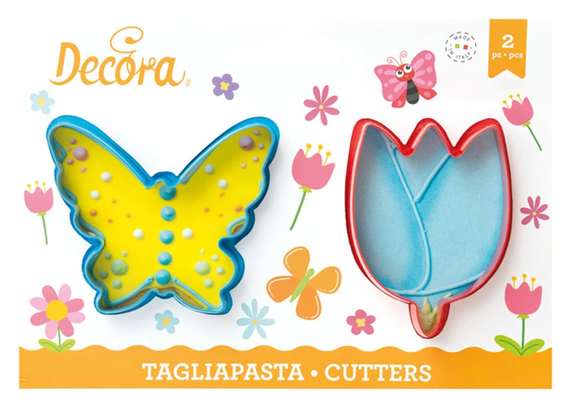 DECORA Ausstecher-Set: Schmetterling & Tulpe für kreative Kekse.