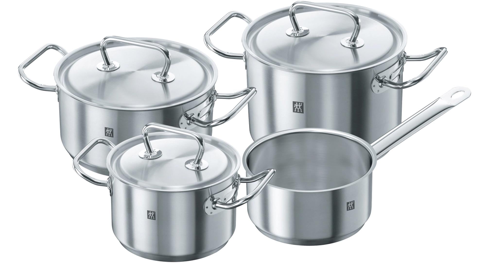 Zwilling Twin Classic Kochgeschirr-Set, 4tlg. in Silber präsentiert im Onlineshop von KAQTU Design AG. Pfanne/Topf ist von Zwilling Kitchen