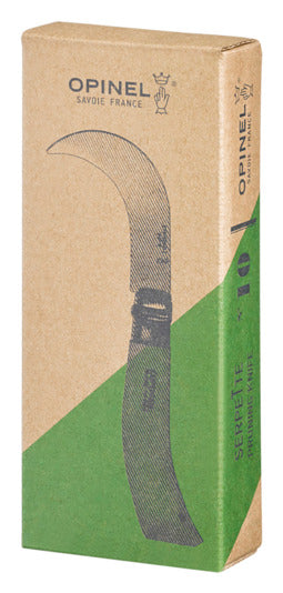 Entdecken Sie das OPINEL Messer Nr. 10 Gartenhippe mit Buchenholzgriff – ideal für präzise Gartenarbeiten und stilvoll verpackt.