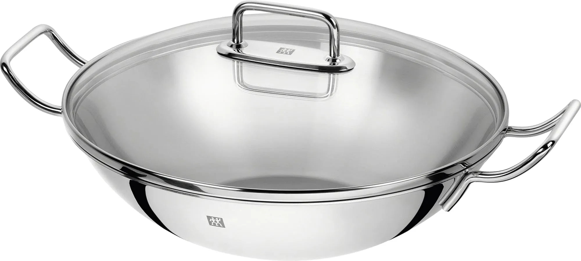 Zwilling Plus Wok Ø32 cm: Hochwertiger 18/10 Edelstahl, optimale Wärmeverteilung, Antihaftbeschichtung, spülmaschinengeeignet.