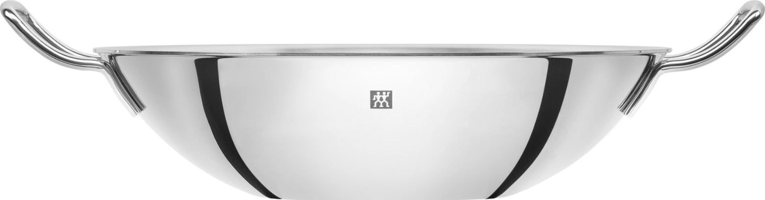 Robuster Zwilling Plus Wok mit 32 cm Durchmesser, perfekt für asiatische Küche und vielseitige Kochtechniken.