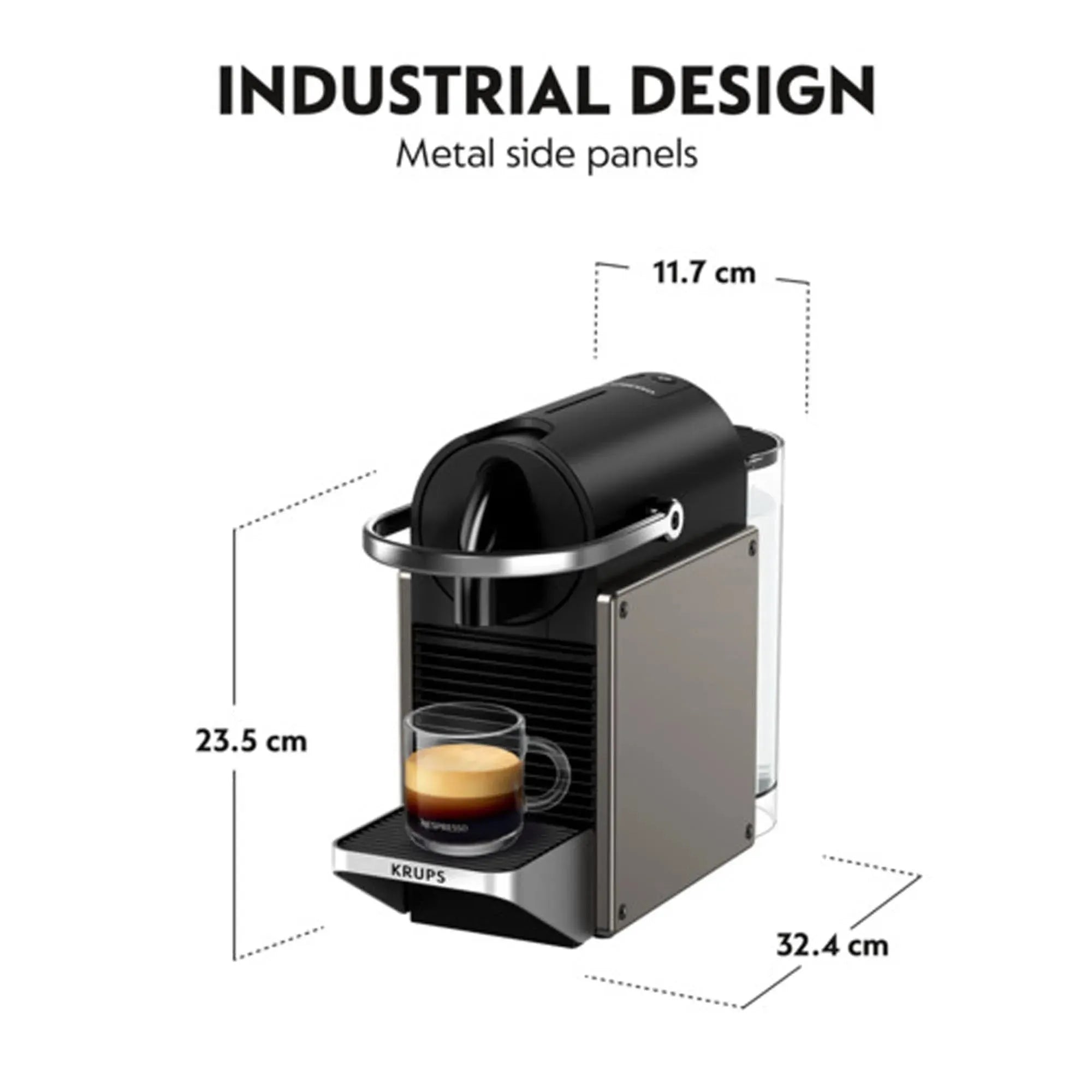 Kompakte DELONGHI Pixie: Elegantes Design für perfekten Kaffeegenuss.