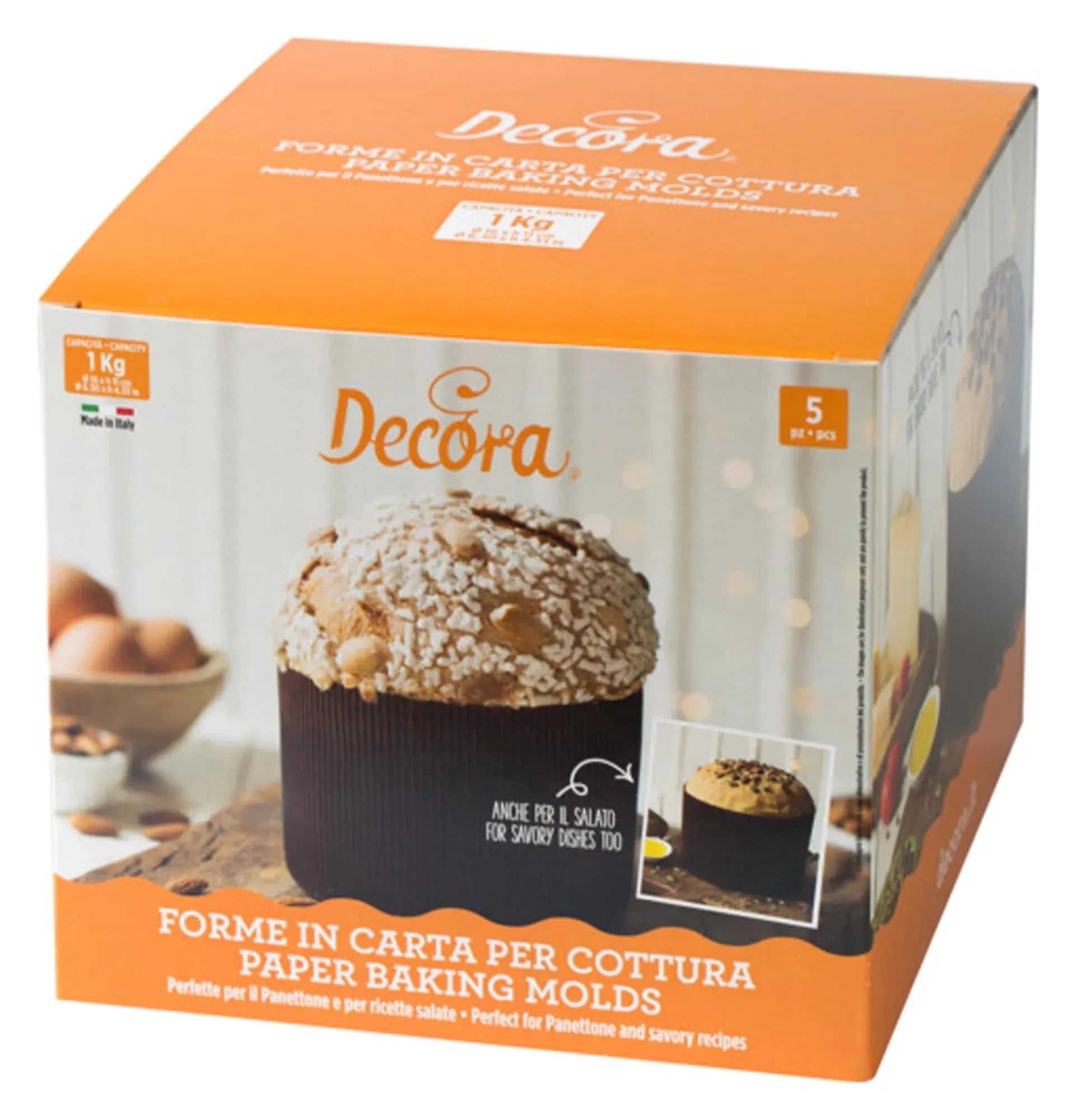 Perfekte Panettone-Formen von DECORA für köstliche Festtagsbäckerei.