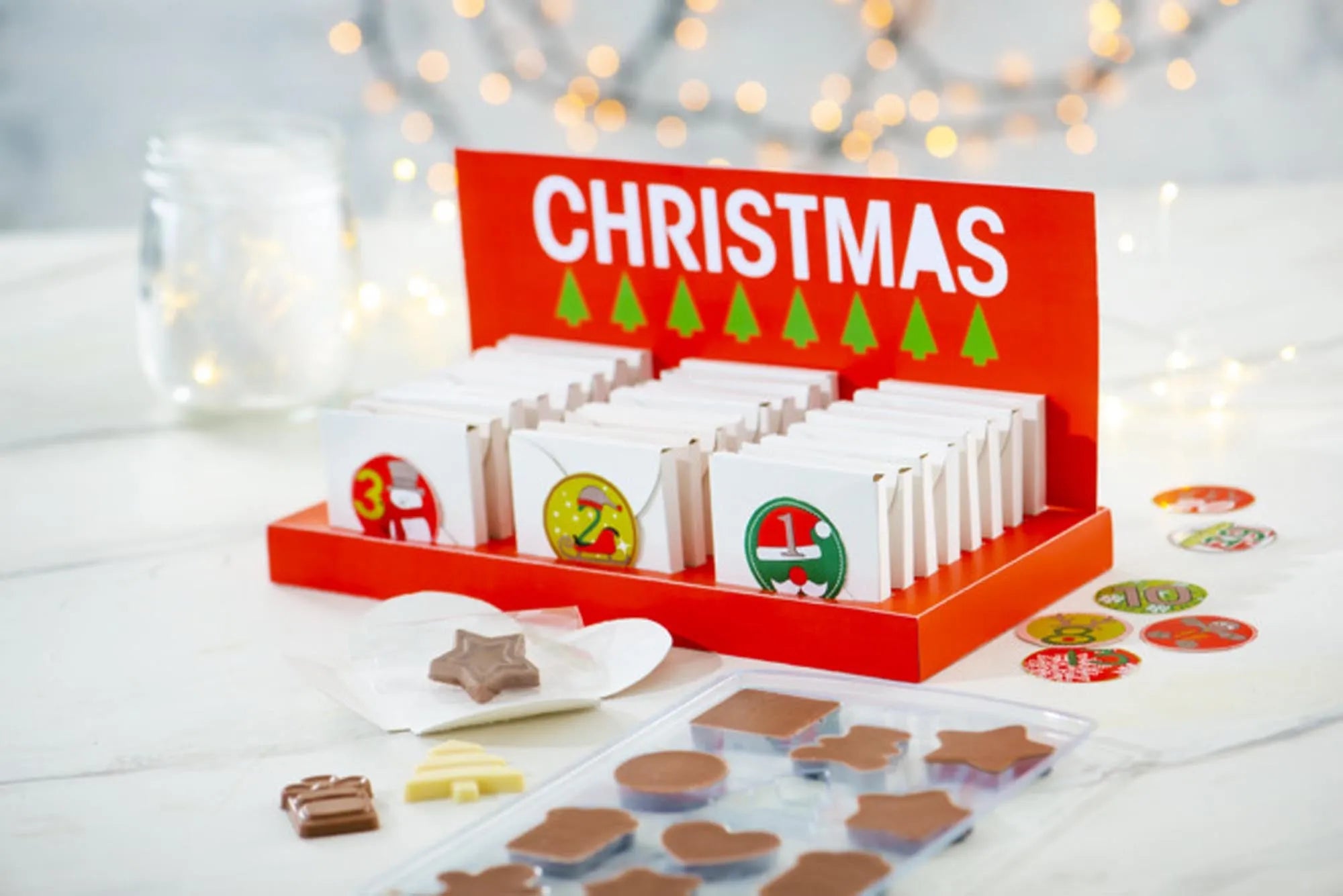 Entdecke das 75-teilige Schoko-Adventskalender-Set von DECORA!