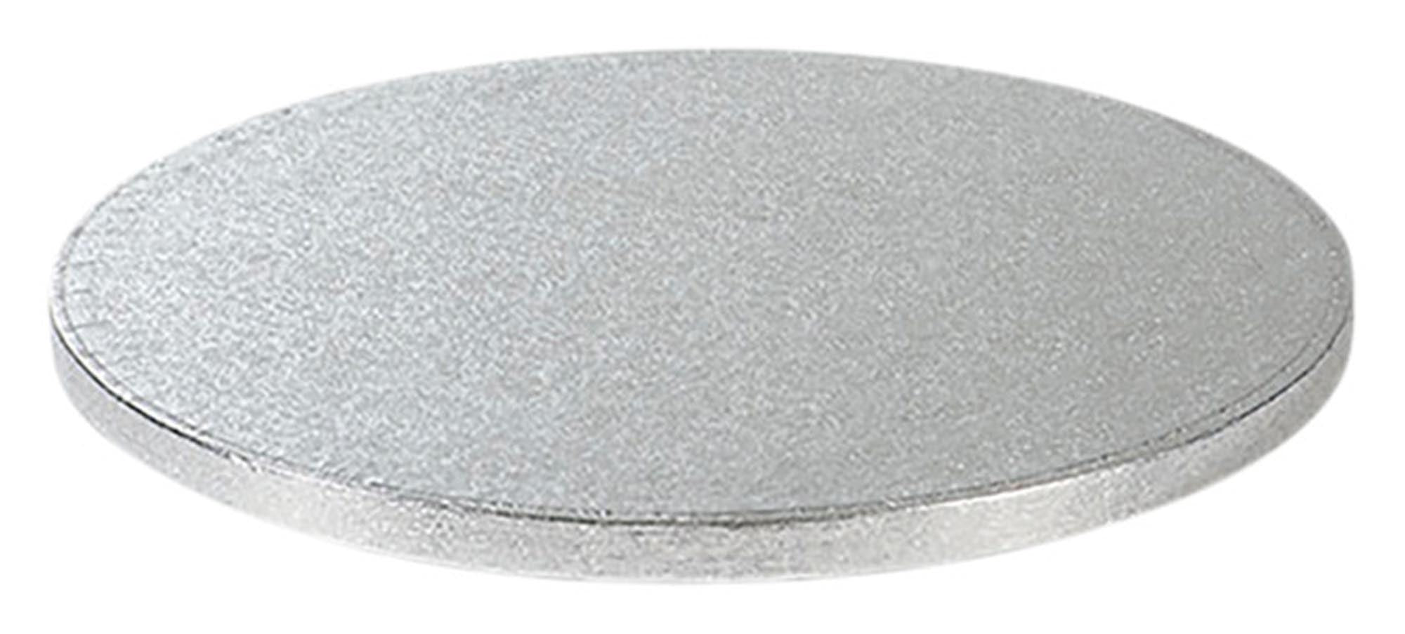 Entdecken Sie die DECORA Tortenplatte rund dick in Silber (ø 26x1.2 cm) – ideal für stilvolle Präsentationen Ihrer Torten und Kuchen. Robuste, rutschfeste Bauweise.