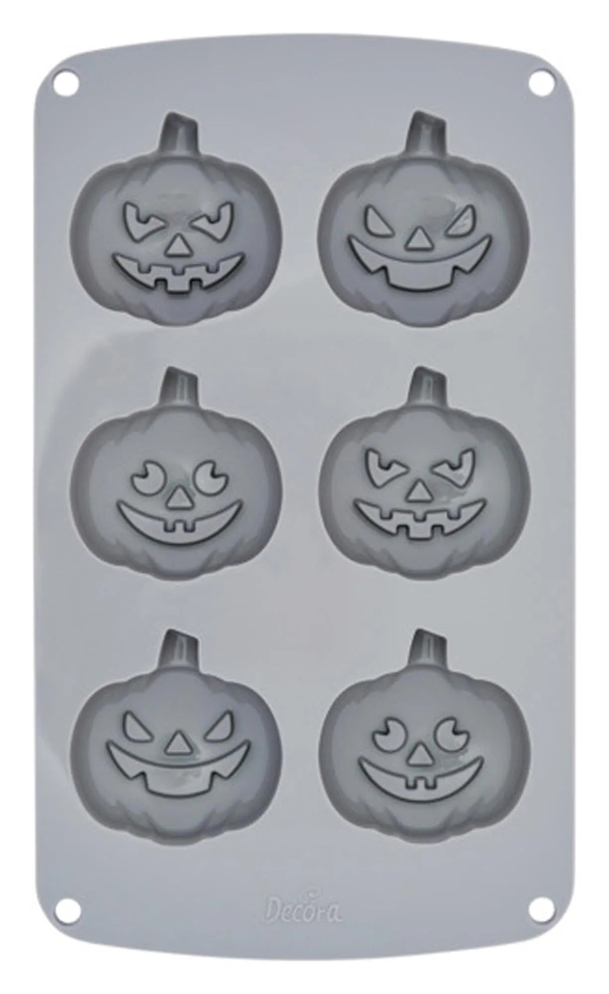 DECORA Silikonbackform: 6 Halloween-Motive, 30x17x3 cm, langlebig.