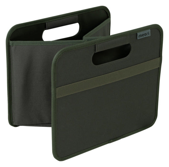 Praktische MEORI Faltbox M in Olivegrün, ideal für Ordnung und Transport, faltbar und robust für vielseitige Nutzung.