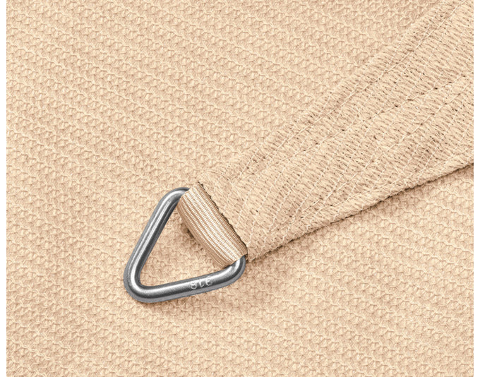Dreieckiges Sonnensegel in Off-White, 360x360x360 cm, UV-beständig, ideal für Garten und Terrasse, von PLATINUM SUN & SHADE.