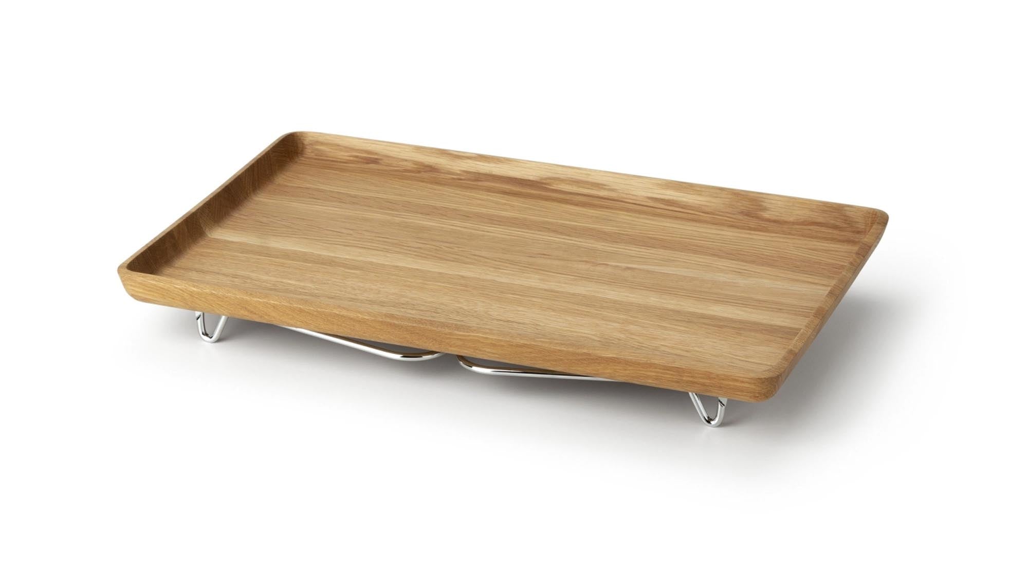 Elegantes Eiche Bett Tablett von Continenta, 53x32x7 cm. Ideal für Frühstück, Arbeit und Entspannung. Hochwertig, funktional und leicht zu reinigen.