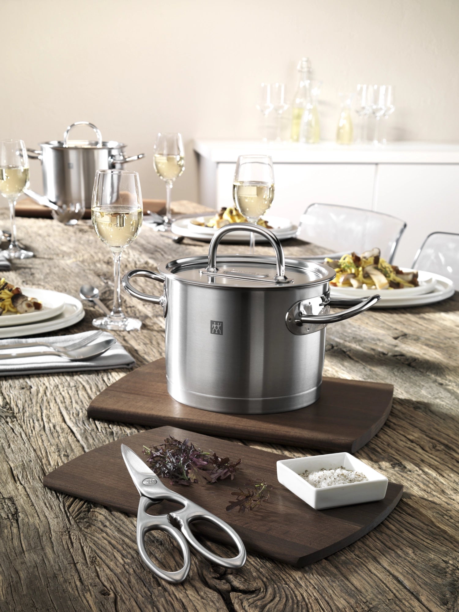 Elegante Twin Select Vielzweckschere von Zwilling Kitchen, 200mm, aus hochwertigem, mattem Stahl – perfekt für präzises Schneiden in der Küche.