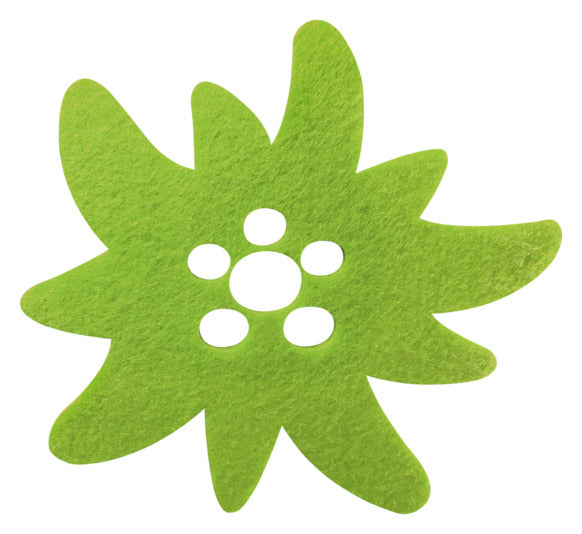 STEINLIN Untersetzer Edelweiss grün 4 Stück Filz 14x14 cm in  präsentiert im Onlineshop von KAQTU Design AG. Küchenhelfer ist von STEINLIN