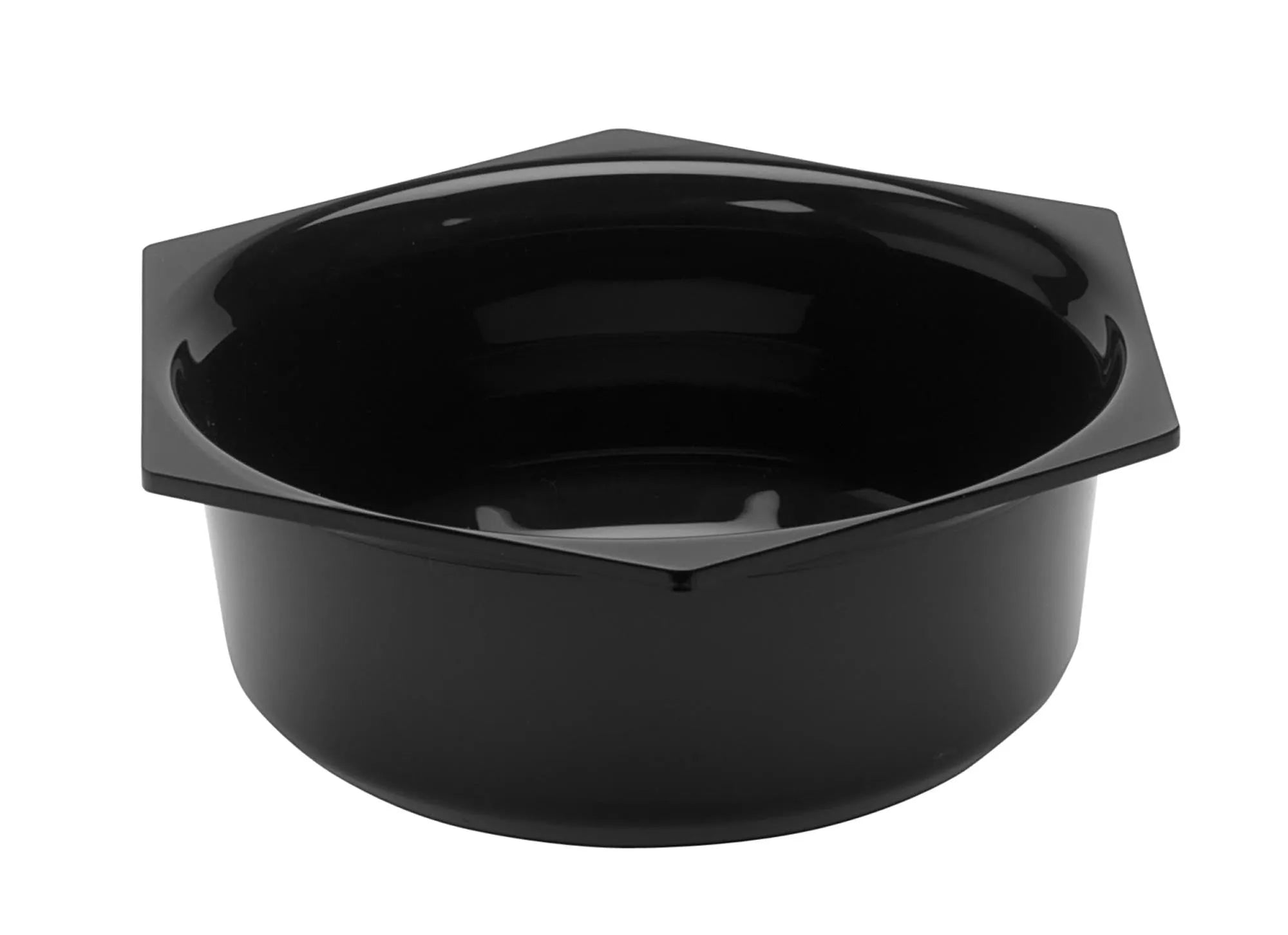 Salatschüssel rund Sechseck 2.5lt schwarz 21.5x21.5x8.5cm in Schwarz präsentiert im Onlineshop von KAQTU Design AG. Schüssel ist von Linum