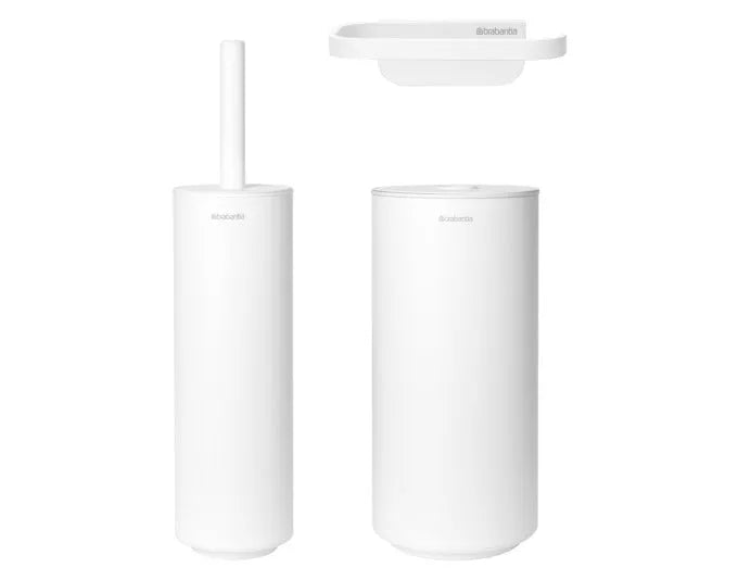 BRABANTIA Toiletten-Set MindSet 3-teilig mineral fresh white in  präsentiert im Onlineshop von KAQTU Design AG. Badzubehör ist von BRABANTIA