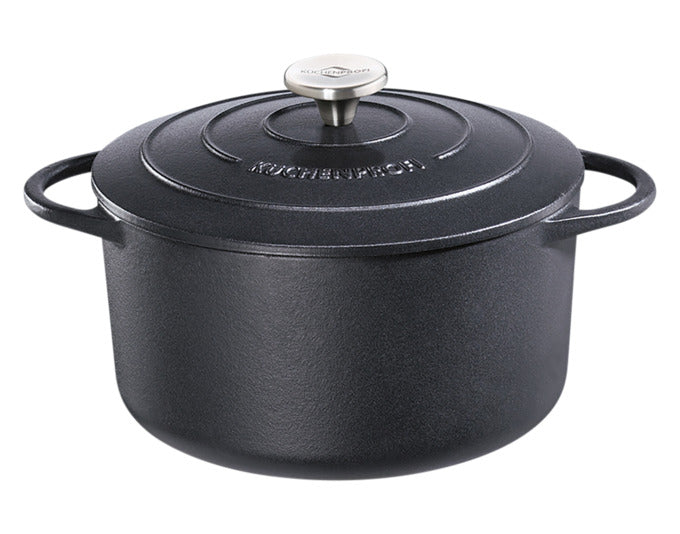 KÜCHENPROFI Bratentopf Guss emailliert schwarz 6.6 l ø 28x13 cm in  präsentiert im Onlineshop von KAQTU Design AG. Topf ist von KÜCHENPROFI