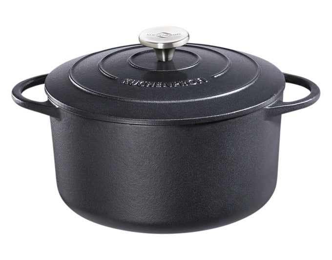 KÜCHENPROFI Bratentopf Guss emailliert schwarz 6.6 l ø 28x13 cm in  präsentiert im Onlineshop von KAQTU Design AG. Topf ist von KÜCHENPROFI