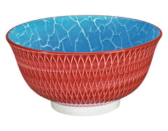 CILIO Bowl Amici Rauten rot Porzellan 500 ml ø 15.5x7 cm
