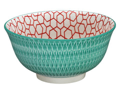 CILIO Bowl Amici Rauten türkis Porzellan 500 ml ø 15.5x7 cm