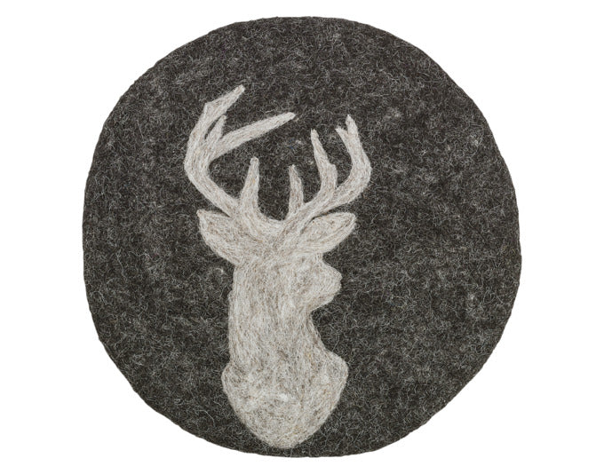 CILIO Untersetzer Lana Schaf grau Schafwolle ø 21 cm in  präsentiert im Onlineshop von KAQTU Design AG. Pfannenuntersatz ist von CILIO