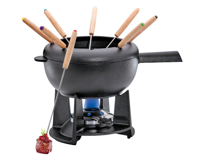 SPRING Fondue-Garnitur Saas-Fee rot glänzend 2 l ø 20 cm in  präsentiert im Onlineshop von KAQTU Design AG. Fondue/Raclette ist von SPRING