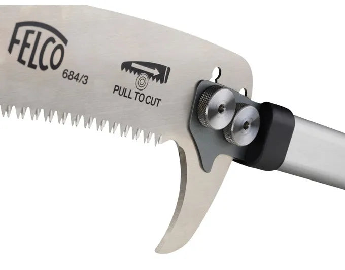 FELCO Stangensäge 640 cm mit robustem Sägeblatt 684/3 und Ersatzblatt 630/3, ideal für präzises und effizientes Schneiden.