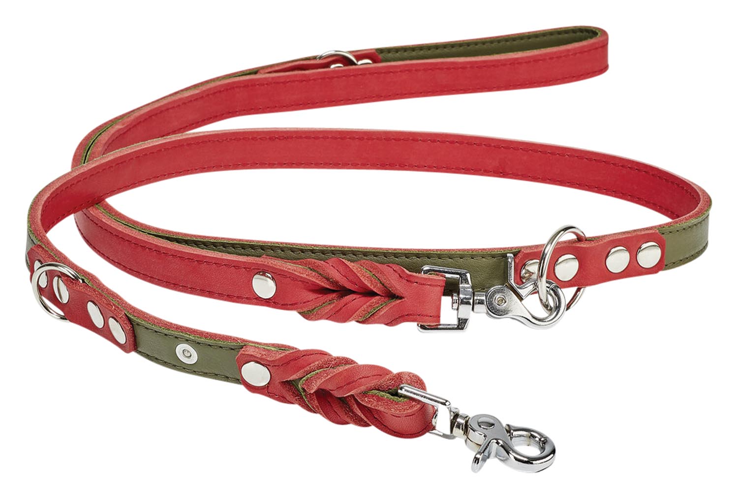Entdecken Sie die LABONI Leine Fettleder Edelweiss rot-grün L – robust, stilvoll und perfekt für mittelgroße bis große Hunde. Hochwertige Materialien, edles Design!