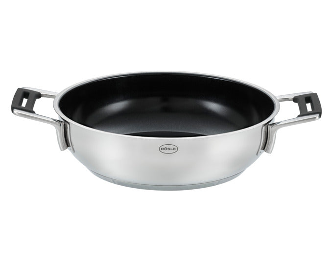 RÖSLE Servierpfanne SilencePro Keramik ProCeraPlus ø 24 cm in  präsentiert im Onlineshop von KAQTU Design AG. Topf ist von RÖSLE
