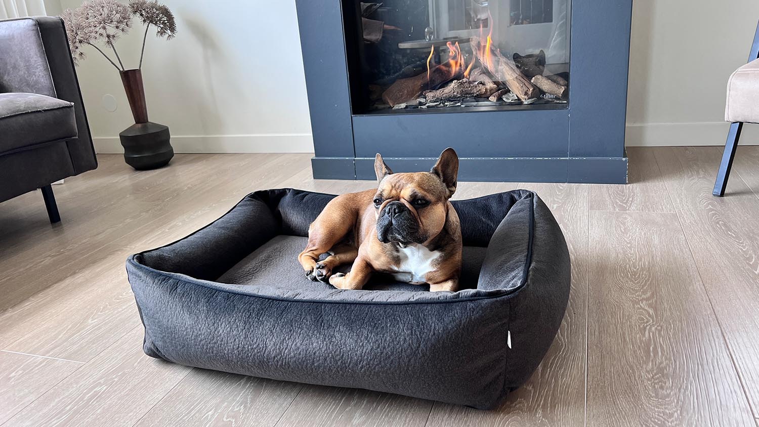 Gönnen Sie Ihrem Hund das LABONI Hundebett Classic Buffalo Graphite S – robust, elegant und perfekt für erholsame Nächte.