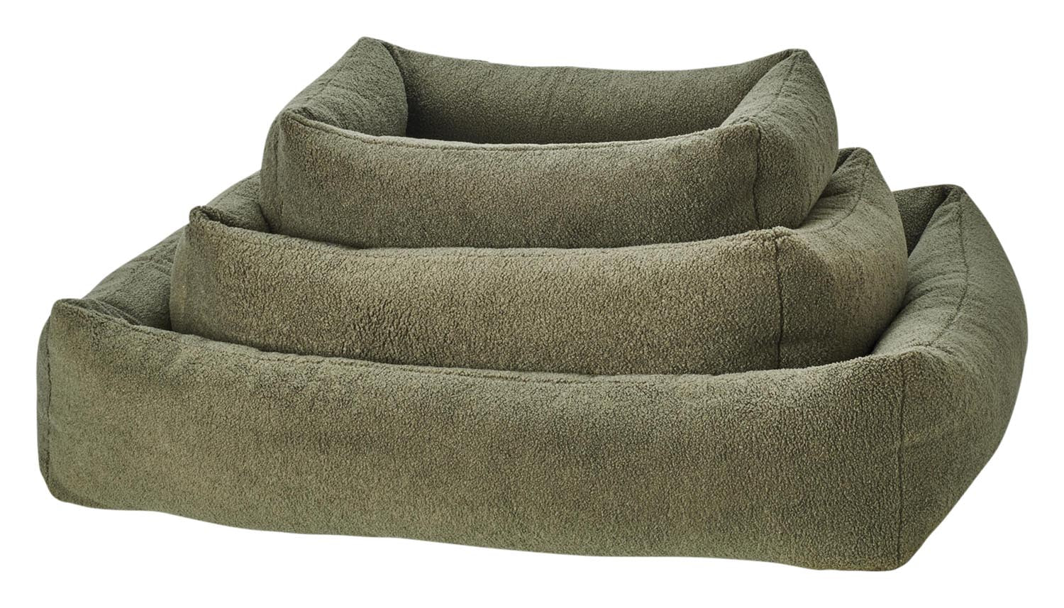 Das LABONI Hundebett Classic Teddy Creme M vereint kuscheliges Teddyfell mit optimaler Gelenkunterstützung, perfekt für mittelgroße Hunde.