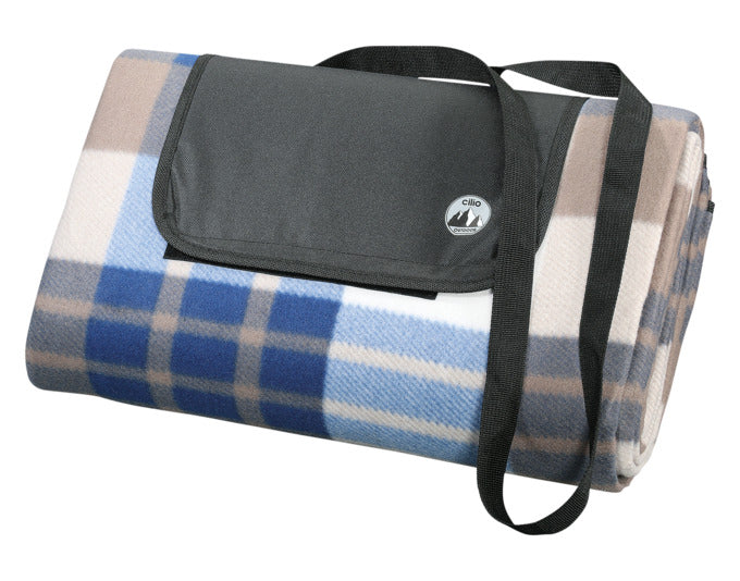 CILIO Picknickdecke Weekend braun blau Polyester wasserabweisende Unterseite 145x130 cm in  präsentiert im Onlineshop von KAQTU Design AG. Haushaltswaren ist von CILIO
