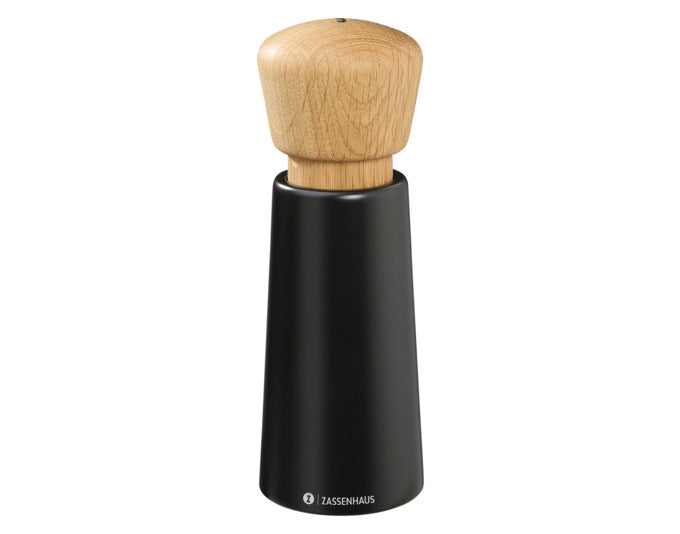 ZASSENHAUS Salzmühle Norderney Eiche schwarz 18x6.2 cm in  präsentiert im Onlineshop von KAQTU Design AG. Salz & Pfeffer ist von ZASSENHAUS