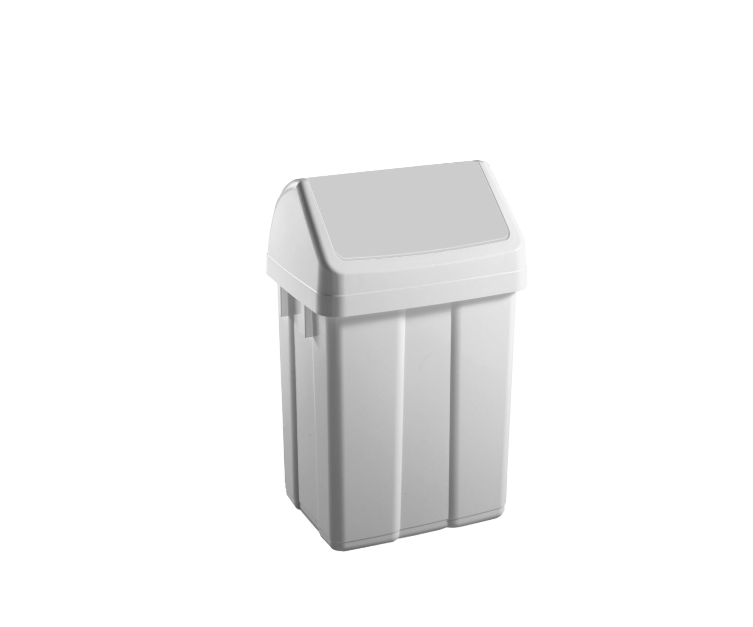 Mülltonne mit Klappdeckel weiss 50lt 36x29x65cm