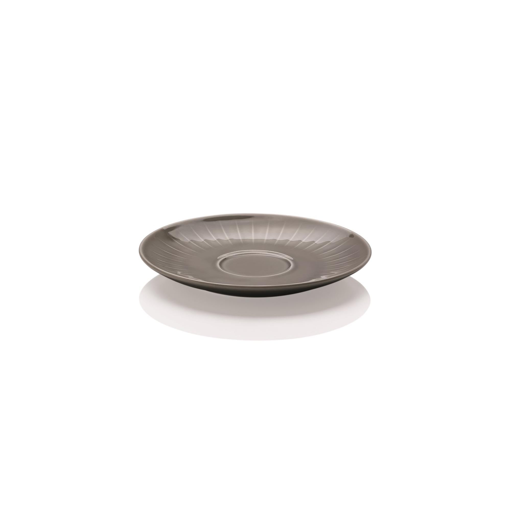 Elegante Untertasse in Grau mit einem Durchmesser von 17 cm, ideal für stilvolle Tischdekorationen, entworfen von Rosenthal.